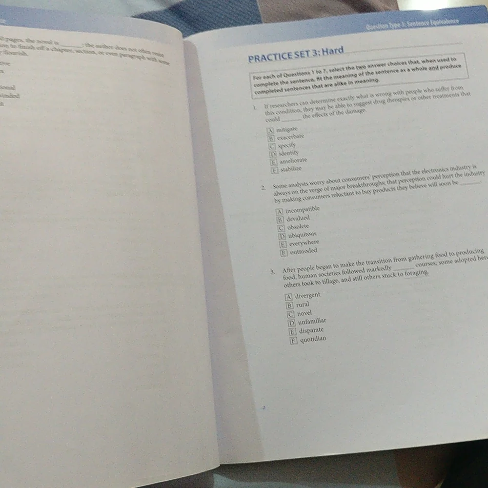 Official GRE verbal reasoning vol 1 - Picture 5 of 7